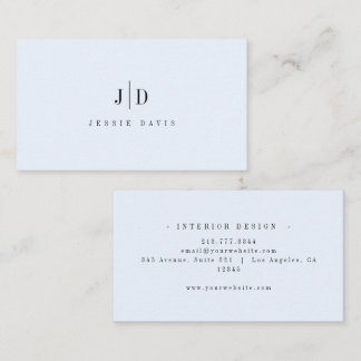 Modern Professional Simple Monogram  Business Card