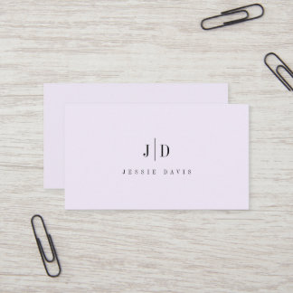 Modern Professional Simple Monogram Business Card