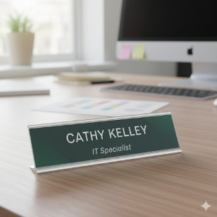 Modern Professional Simple Office Title  Desk Name Plate
