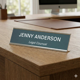 Modern Professional Simple Office Title  Desk Name Plate
