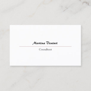 Modern Professional Simple Plain Black & White Business Card