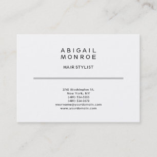 Modern Professional Simple Plain White Template Business Card