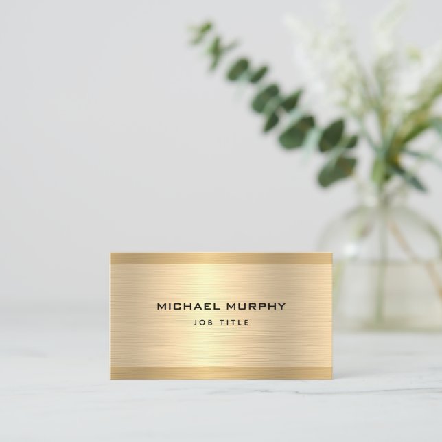 Modern Professional Simple Script Minimalist  Business Card (Standing Front)