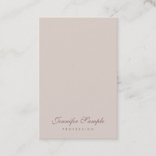 Modern Professional Simple Template Elegant Script Business Card (Front)