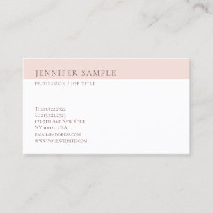 Modern Professional Sleek Template Pretty Trendy Business Card