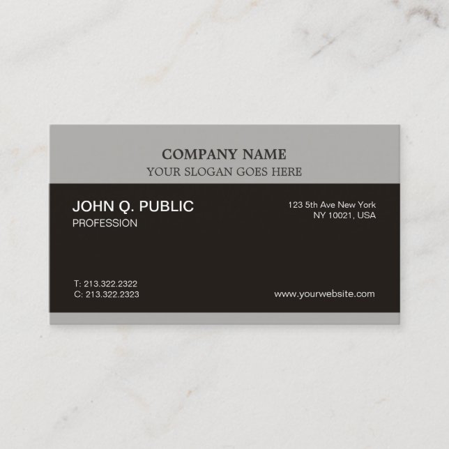 Modern Professional Sophisticated Artistic Design Business Card (Front)