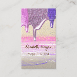 Modern Professional Stylish ,Gold Confetti,Drops Business Card