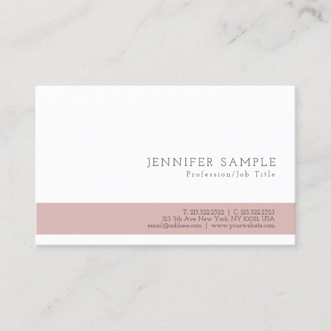 Modern Professional Stylish Minimalistic Design Business Card (Front)