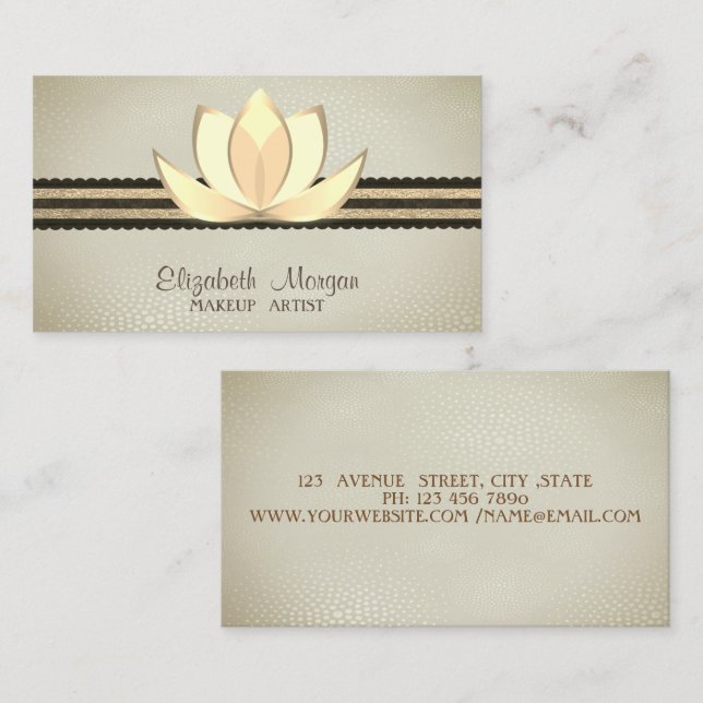Modern Professional Stylish Modern,Lotus  Business Card (Front/Back)