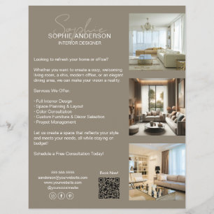 Modern Professional Taupe Business Flyer