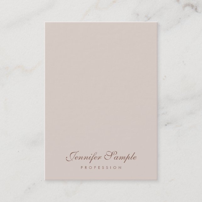 Modern Professional Template Elegant Script Simple Business Card (Front)