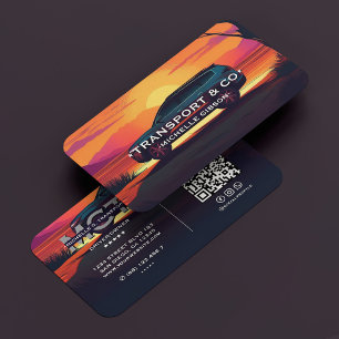 Modern Professional Transport Tour Guide Driver  Business Card