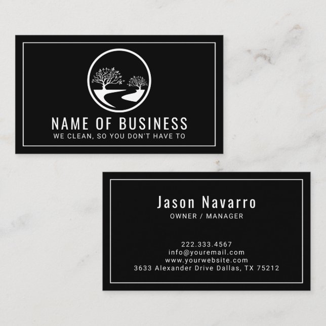 Modern Professional Tree Landscaping Business Card (Front/Back)