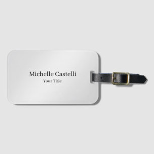 Modern Professional Unique Soft Grey Luggage Tag