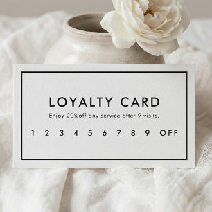Modern Professional White Loyalty Card