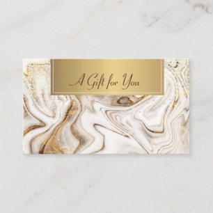 Modern,Professional White Marble Gold  Discount Card