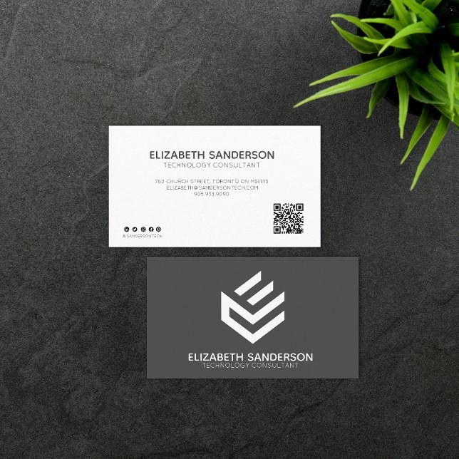 Modern Professional YOUR QR CODE Business Card (Creator Uploaded)