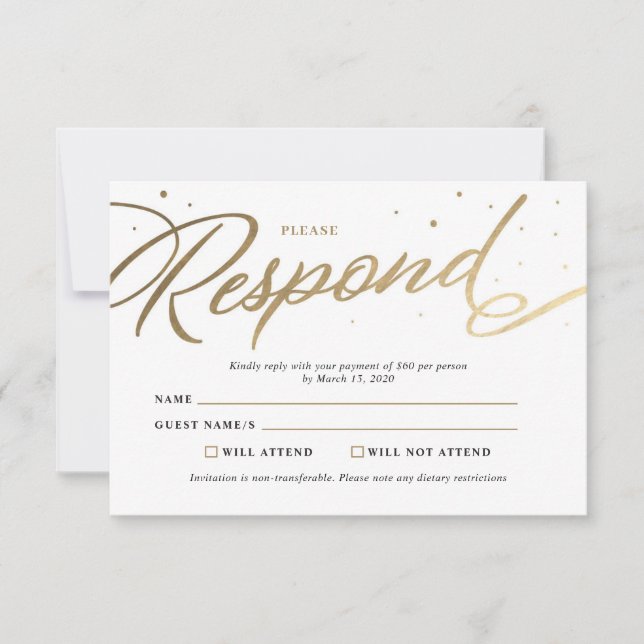 Modern Prom RSVP Card (Front)