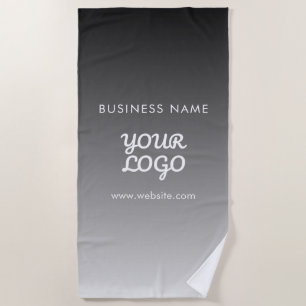 Modern Promotional Logo & Text Editable Colour Beach Towel