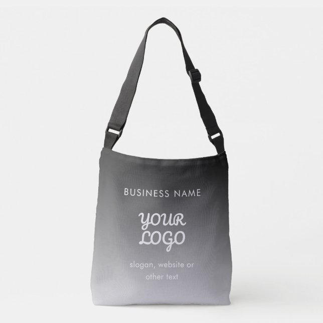 Modern Promotional Logo & Text | Editable Colour Crossbody Bag (Front)