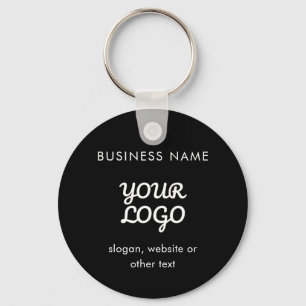 Modern Promotional Logo & Text   Editable Colour Keychain