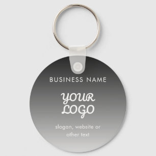 Modern Promotional Logo & Text   Editable Colour Keychain