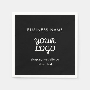 Modern Promotional Logo & Text Editable Colour Napkin