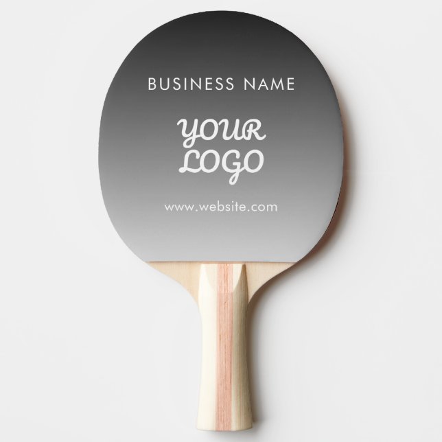 Modern Promotional Logo & Text | Editable Colour Ping Pong Paddle (Front)
