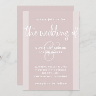 Modern Proposal   Blush and Pink Wedding Invitation