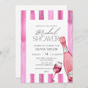 Modern Prosecco Champagne Bridal Shower Invitat Invitation