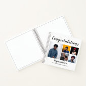 Modern Proud Dad | 5 Photo Graduation Notebook (Inside)