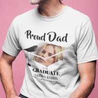 Modern Proud Dad Of The Graduate | Photo T-Shirt