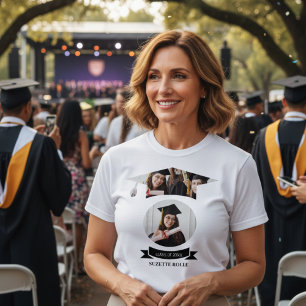 Modern Proud Mom Graduation Shirt With Photos