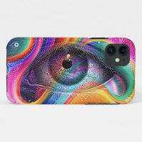 Modern Psychedelic Abstract Eye Geometric Style