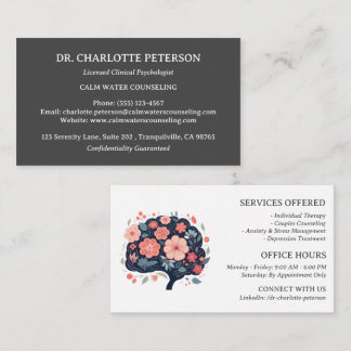 Modern Psychologist Psychotherapy Business Card