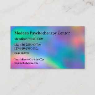 Modern Psychotherapy Mental Health Counsellor Business Card