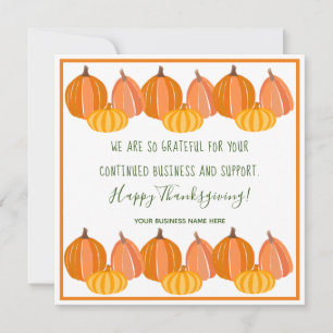 Modern Pumpkin Happy Thanksgiving   Holiday Card