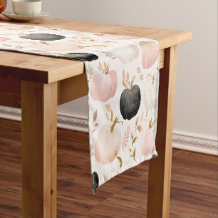 Modern Pumpkin Monogram – Personalized Initial  Short Table Runner