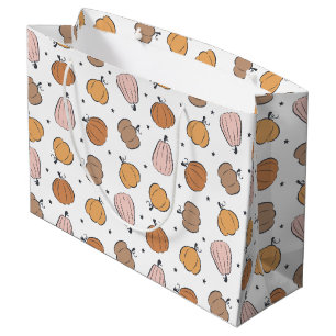 Modern Pumpkin Pattern - Large Gift Bag