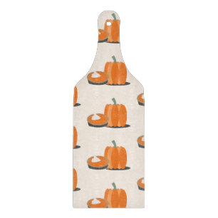 Modern Pumpkin Pumpkin Pie Pattern Cream Cutting Board
