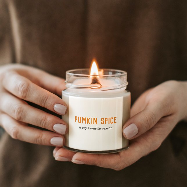 Modern Pumpkin Spice Is My Favourite Season Quote Square Sticker (Creator Uploaded)