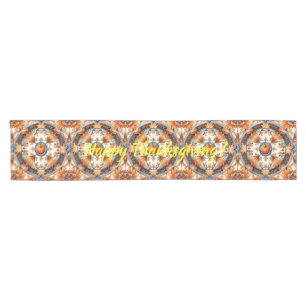Modern Pumpkin Thanksgiving Autumn Collection Short Table Runner