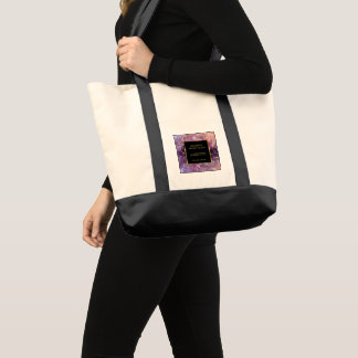 Modern purple amethyst professional promotional tote bag