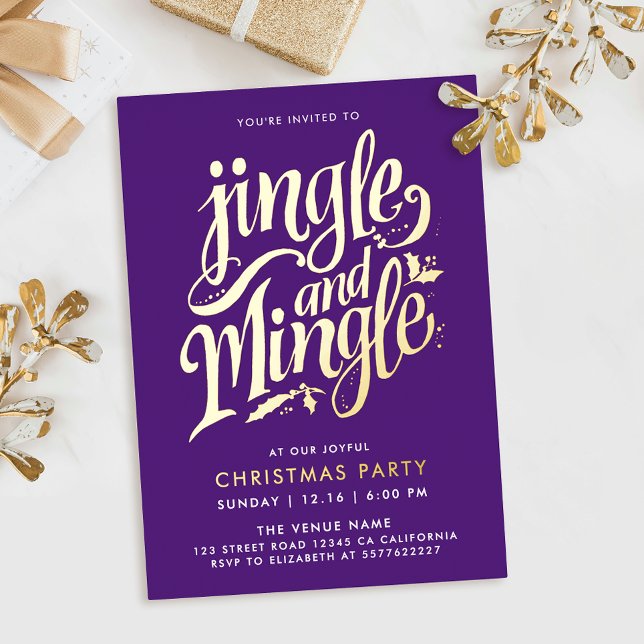 Modern Purple And Gold Cocktail Calligraphy Script (Creator Uploaded)