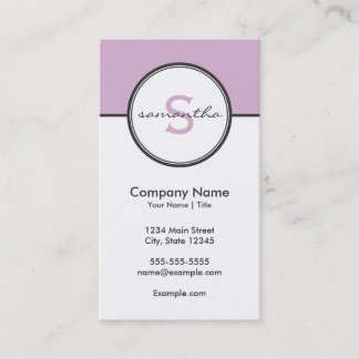 Modern Purple and Grey Business Card