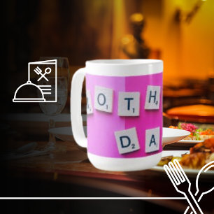 Modern Purple and Pink Mother's Day Typography Coffee Mug