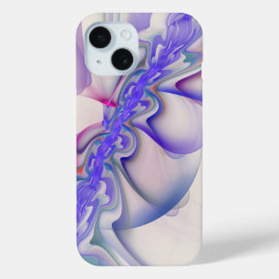 Modern Purple and White Abstract Watercolor iPhone 15 Case