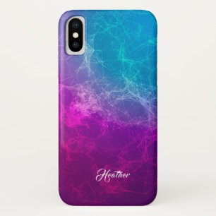 Modern Purple & Blue Polygonal Background Case-Mate iPhone Case
