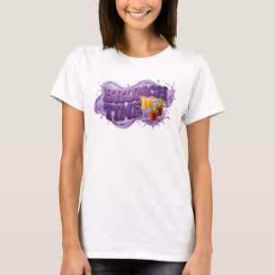 Modern Purple BRUNCH TIME Graphic Tee