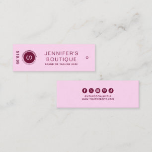 Modern Purple Burgundy Boutique Branding Calling Card